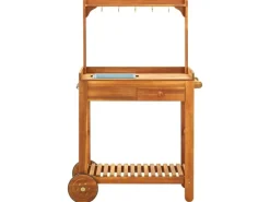 Servierwagen|Schneidebretter<vidaXL Servierwagen Akazienolz Massiv 92 x 43,5 x 141,5 cm