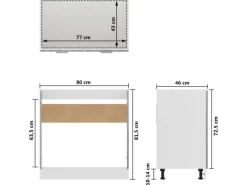 Küchenschränke<vidaXL Spülenunterschrank Grau Sonoma 80x46x81,5 cm Holzwerkstoff
