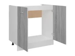 Küchenschränke<vidaXL Spülenunterschrank Grau Sonoma 80x46x81,5 cm Holzwerkstoff