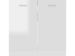 Küchenschränke<vidaXL Spülenunterschrank Hochglanz-Weiß 80x46x81,5 cm Holzwerkstoff
