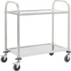 vidaXL 2-Stufiger Servierwagen 96,5 x 55 x 90 cm Edelstahl< Servierwagen
