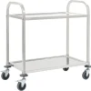 vidaXL 2-Stufiger Servierwagen 95 x 45 x 83,5 cm Edelstahl< Servierwagen