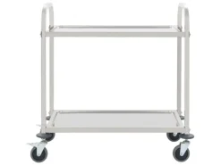vidaXL 2-Stufiger Servierwagen 95 x 45 x 83,5 cm Edelstahl< Servierwagen