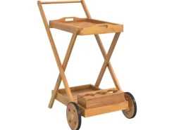 Outlet vidaXL Teewagen 54x87x90 cm Massivholz Akazie