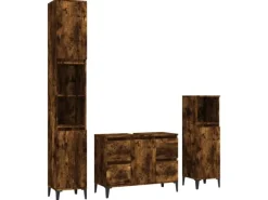 Einhebelmischer<vidaXL 3-tlg. Badmöbel-Set Räuchereiche Holzwerkstoff Modell 9