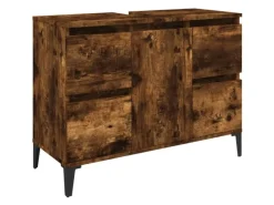 Einhebelmischer<vidaXL 3-tlg. Badmöbel-Set Räuchereiche Holzwerkstoff Modell 9