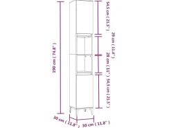 Einhebelmischer<vidaXL 3-tlg. Badmöbel-Set Räuchereiche Holzwerkstoff Modell 9