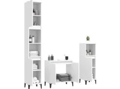 Online vidaXL 3-tlg. Badmöbel-Set Weiß Holzwerkstoff Modell 20
