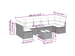 Kühlschränke<vidaXL 8-tlg Garten-Sofagarnitur mit Kissen Schwarz Poly Rattan Modell 60