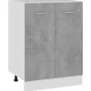 vidaXL Unterschrank Betongrau 60x46x81,5 cm Holzwerkstoff< Küchenschränke