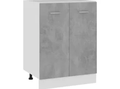 vidaXL Unterschrank Betongrau 60x46x81,5 cm Holzwerkstoff< Küchenschränke