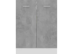 vidaXL Unterschrank Betongrau 60x46x81,5 cm Holzwerkstoff< Küchenschränke
