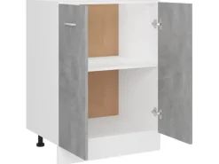 vidaXL Unterschrank Betongrau 60x46x81,5 cm Holzwerkstoff< Küchenschränke