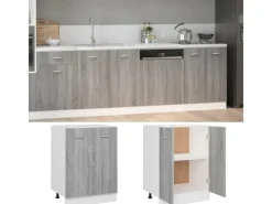 Küchenschränke|Töpfe<vidaXL Unterschrank Grau Sonoma 60x46x81,5 cm Holzwerkstoff