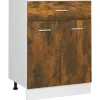 vidaXL Unterschrank mit Schublade Räuchereiche 60x46x81,5 cm< Küchenschränke