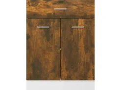 vidaXL Unterschrank mit Schublade Räuchereiche 60x46x81,5 cm< Küchenschränke