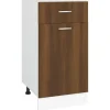 Hot vidaXL Unterschrank mit Schublade Braun Eichen-Optik 40x46x81,5 cm