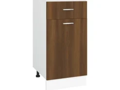 Hot vidaXL Unterschrank mit Schublade Braun Eichen-Optik 40x46x81,5 cm