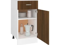 Hot vidaXL Unterschrank mit Schublade Braun Eichen-Optik 40x46x81,5 cm