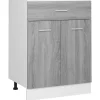 New vidaXL Unterschrank mit Schublade Grau Sonoma 60x46x81,5 cm