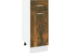 vidaXL Unterschrank mit Schublade Räuchereiche 30x46x81,5 cm< Küchenschränke