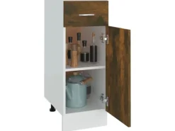 vidaXL Unterschrank mit Schublade Räuchereiche 30x46x81,5 cm< Küchenschränke