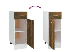 vidaXL Unterschrank mit Schublade Räuchereiche 30x46x81,5 cm< Küchenschränke