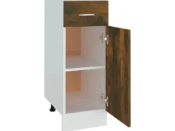 vidaXL Unterschrank mit Schublade Räuchereiche 30x46x81,5 cm< Küchenschränke