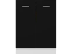 Küchenschränke<vidaXL Unterschrank Schwarz 60x46x81,5 cm Holzwerkstoff