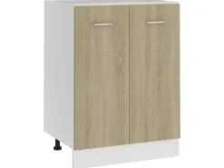 vidaXL Unterschrank Sonoma-Eiche 60x46x81,5 cm Holzwerkstoff Modell 1< Küchenschränke