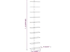 Clearance vidaXL Wand-Weinregale für 10 Flaschen 2 Stk. Weiß Metall