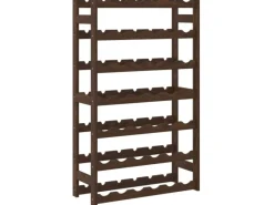vidaXL Weinregal für 42 Flaschen Braun Massivholz Kiefer 62,5 x 25 x 102 cm< Küchenregale