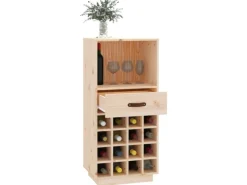 Hot vidaXL Weinregal 45x34x100 cm Massivholz Kiefer