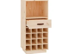 Hot vidaXL Weinregal 45x34x100 cm Massivholz Kiefer