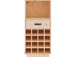 Hot vidaXL Weinregal 45x34x100 cm Massivholz Kiefer