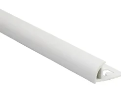 Clearance Arcansas Viertelkreis-Abschlussprofil PVC matt Weiß 10 mm x 1 m Weiß Matt