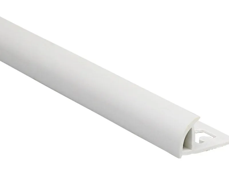 Clearance Arcansas Viertelkreis-Abschlussprofil PVC matt Weiß 10 mm x 1 m Weiß Matt