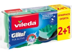 Vileda Töpfe<Reinigungsschwamm Glitzi Pur Active 2+1