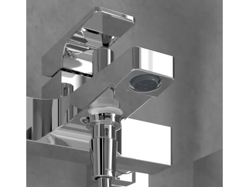 Villeroy & Boch Einhebelmischer<Einhebel-Badewannenarmatur Architectura Square in Chrom
