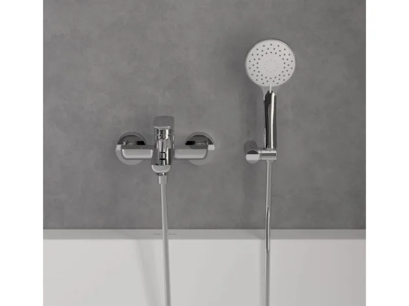 Villeroy & Boch Einhebelmischer<Einhebel-Badewannenarmatur O.novo in Chrom