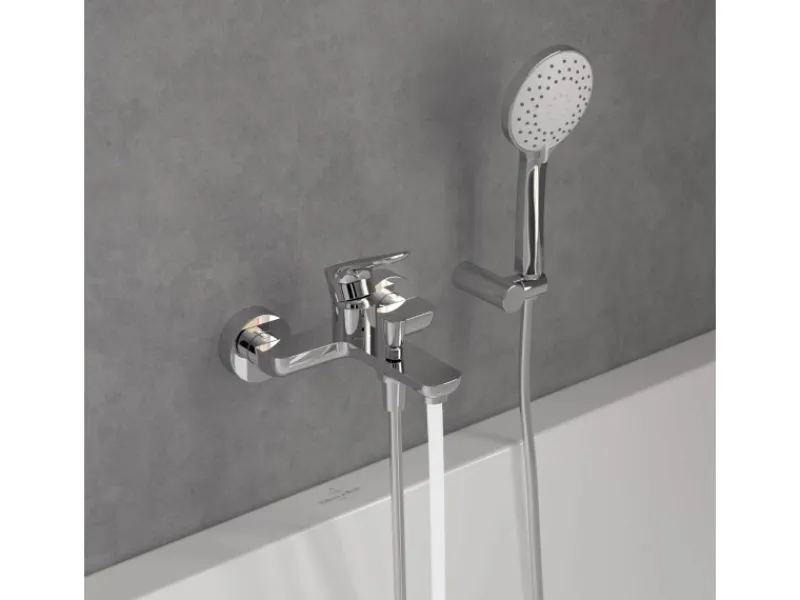 Villeroy & Boch Einhebelmischer<Einhebel-Badewannenarmatur O.novo in Chrom