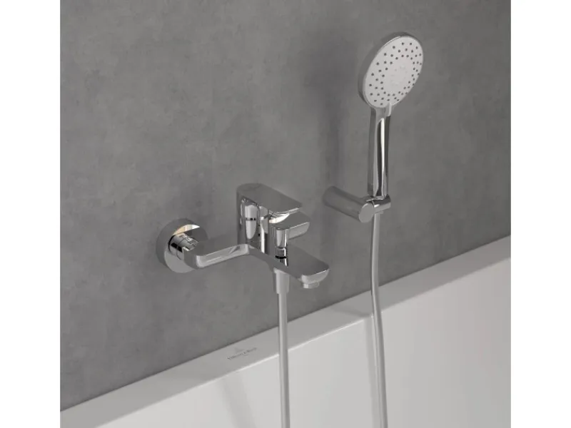 Villeroy & Boch Einhebelmischer<Einhebel-Badewannenarmatur O.novo in Chrom