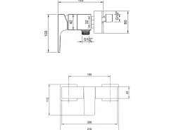 Villeroy & Boch Einhebel-Duscharmatur Architectura Square in Matt Black< Einhebelmischer