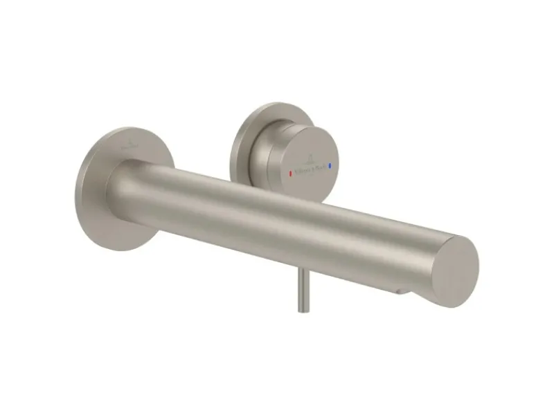 Hot Villeroy & Boch Einhebel-Waschtischauslauf-Set Loop & Friends in Brushed Nickel Matt