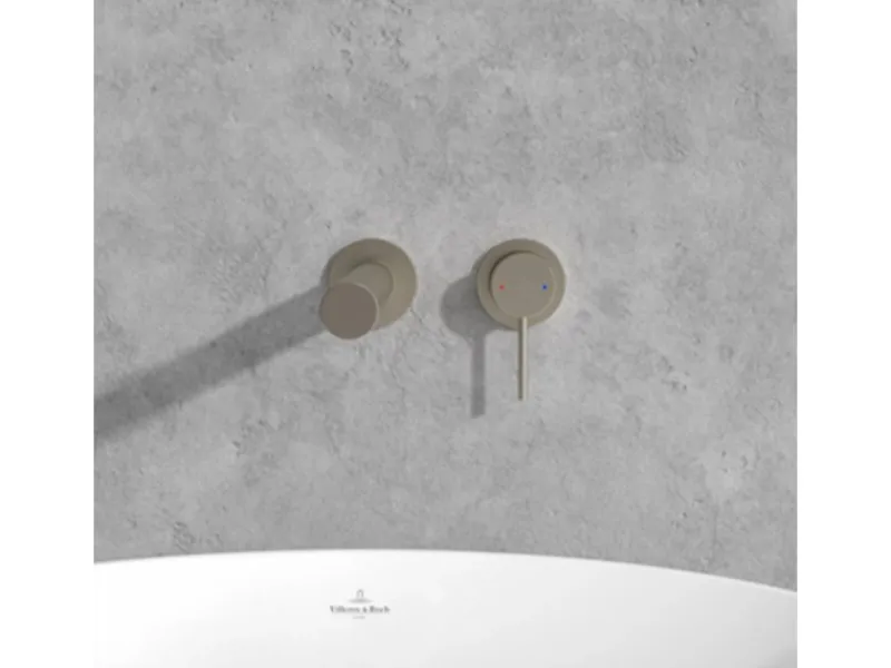 Hot Villeroy & Boch Einhebel-Waschtischauslauf-Set Loop & Friends in Brushed Nickel Matt