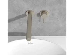 Hot Villeroy & Boch Einhebel-Waschtischauslauf-Set Loop & Friends in Brushed Nickel Matt