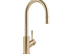 Clearance Villeroy & Boch Küchenarmatur Umbrella Flex Hochdruck-Armatur mit Ausziehbarer Brause Wassersparend Gold