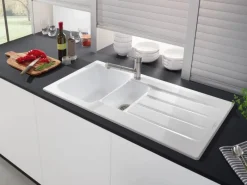 Villeroy & Boch Küchenarmatur Como Shower Hochdruck-Armatur Ausziehbare Brause Wassersparend Edelstahl Massiv< Einhebelmischer
