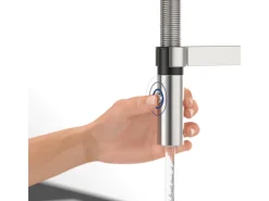Villeroy & Boch Küchenarmatur Steel Expert 2-0 Hochdruck Armatur Umschaltfunktion Wassersparend Edelstahl Massiv< Einhebelmischer