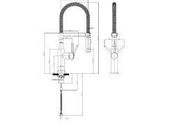 Villeroy & Boch Küchenarmatur Steel Expert 2-0 Hochdruck Armatur Umschaltfunktion Wassersparend Edelstahl Massiv< Einhebelmischer
